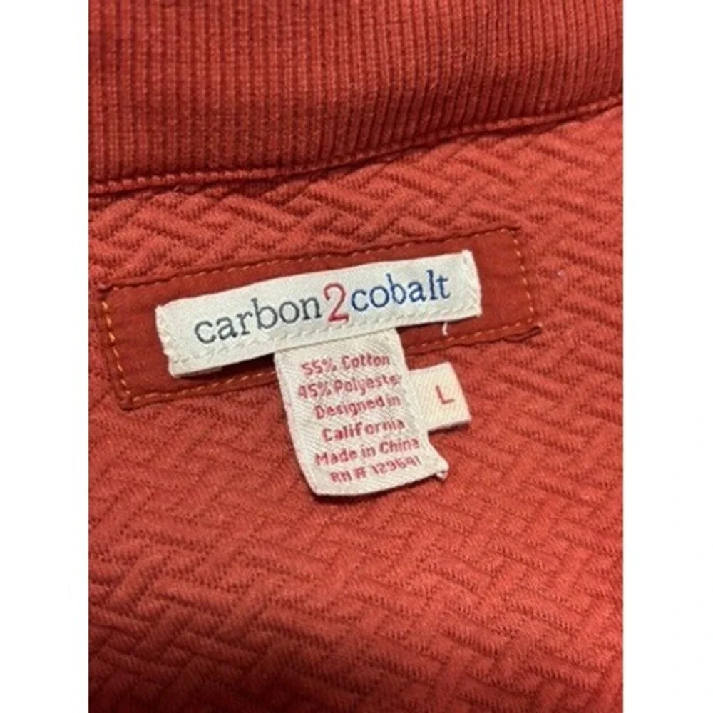 Carbon 2 Cobalt Men's Orange‎ Full Zip Textured Casual Shacket Size L - Picture 5 of 11